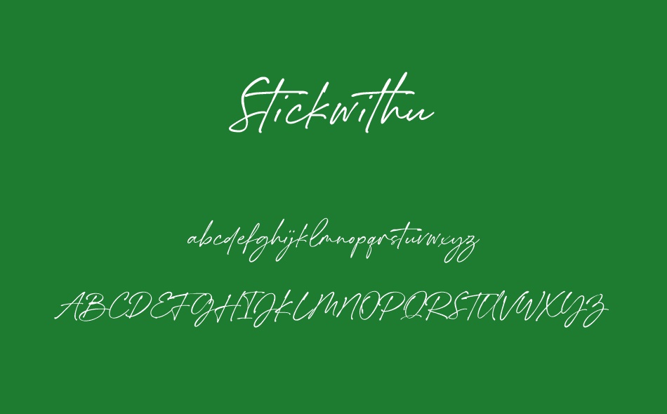 Stickwithu font