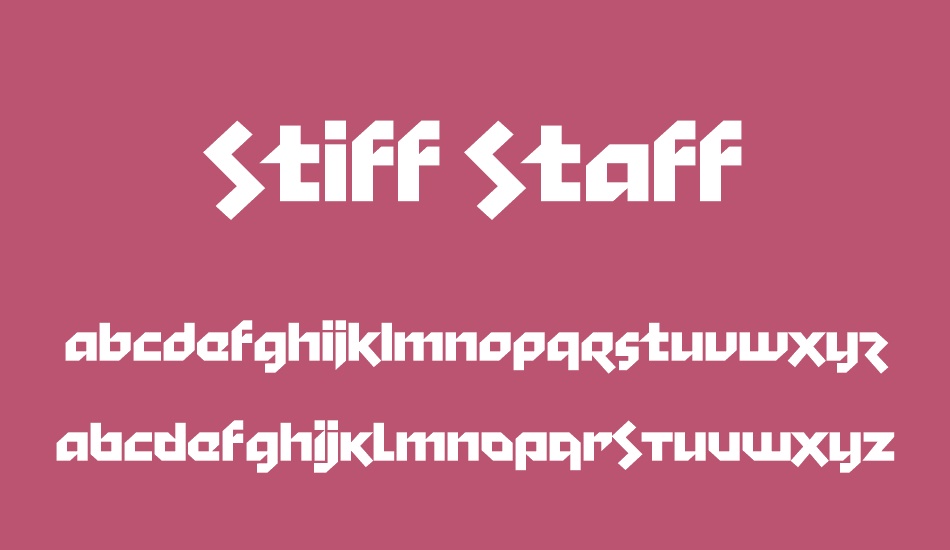 stiff-staff font