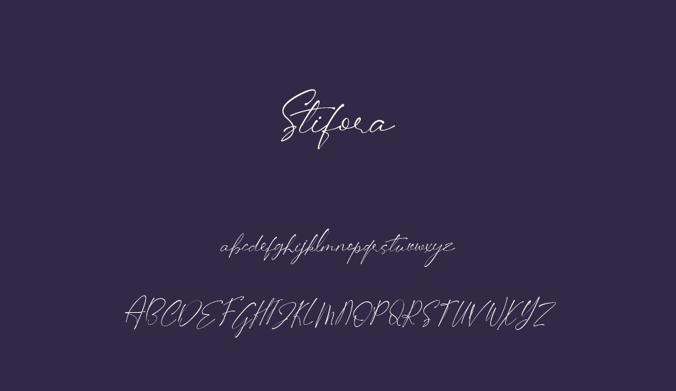 stifora font