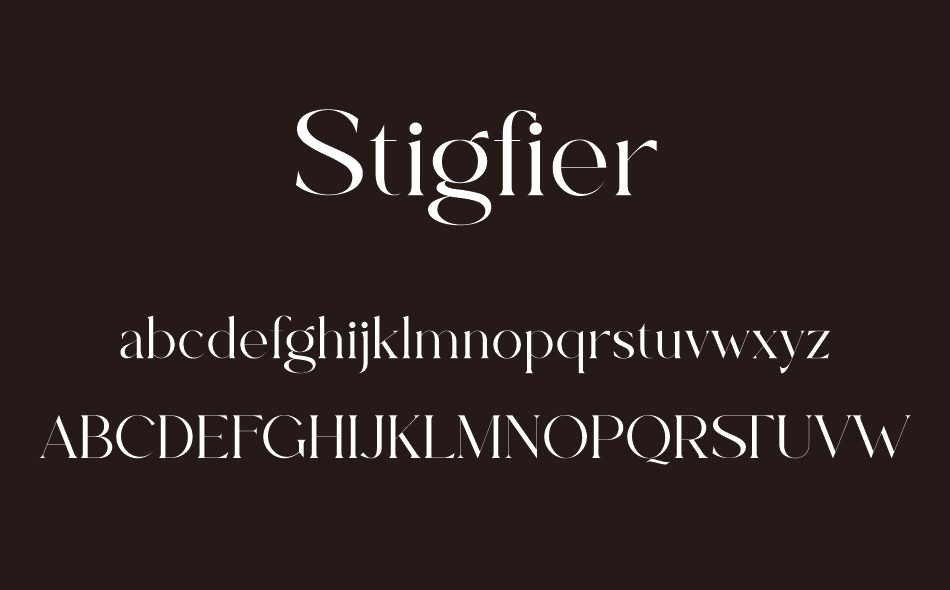 Stigfier font