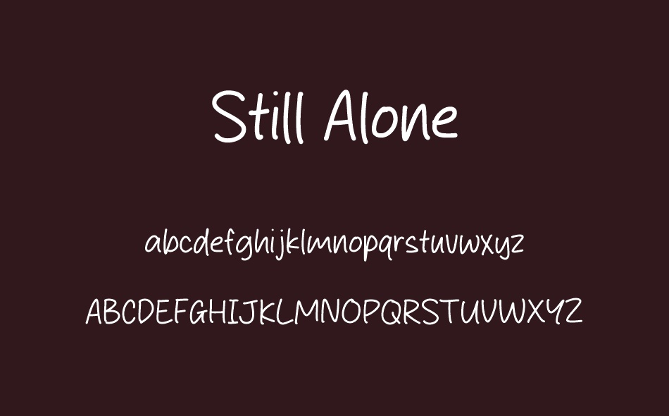 Still Alone font