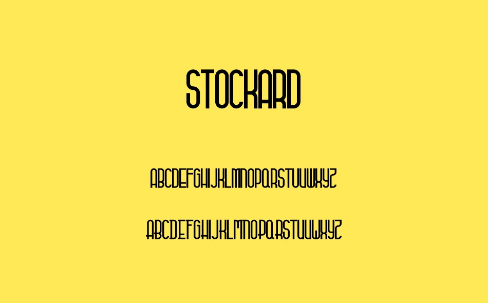 Stockard font