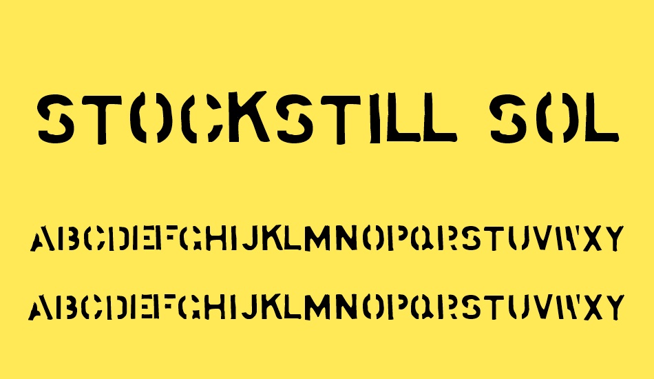 stockstill-solid font