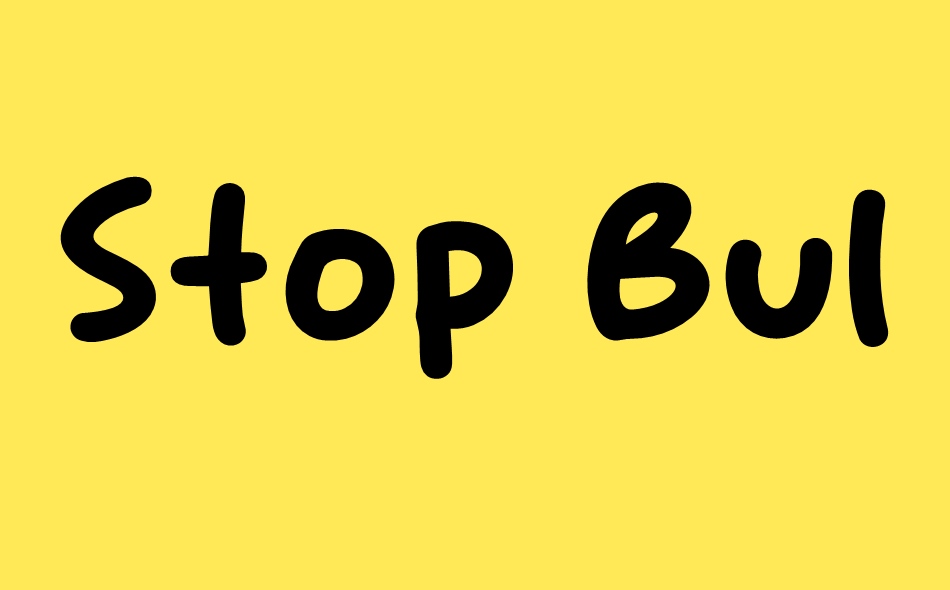 Stop Bullying font big