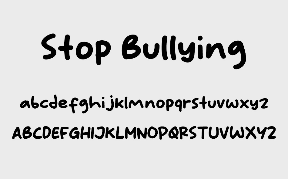 Stop Bullying font