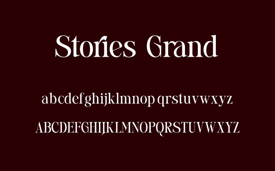 Stories Grand font