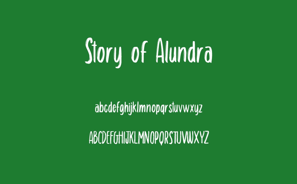 Story Of Alundra font