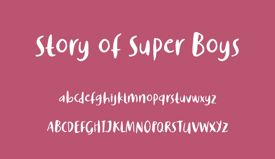 story-of-super-boys font