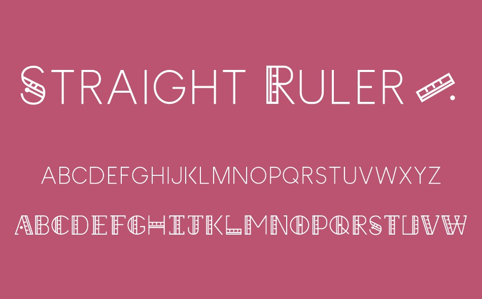 Straight Ruler font