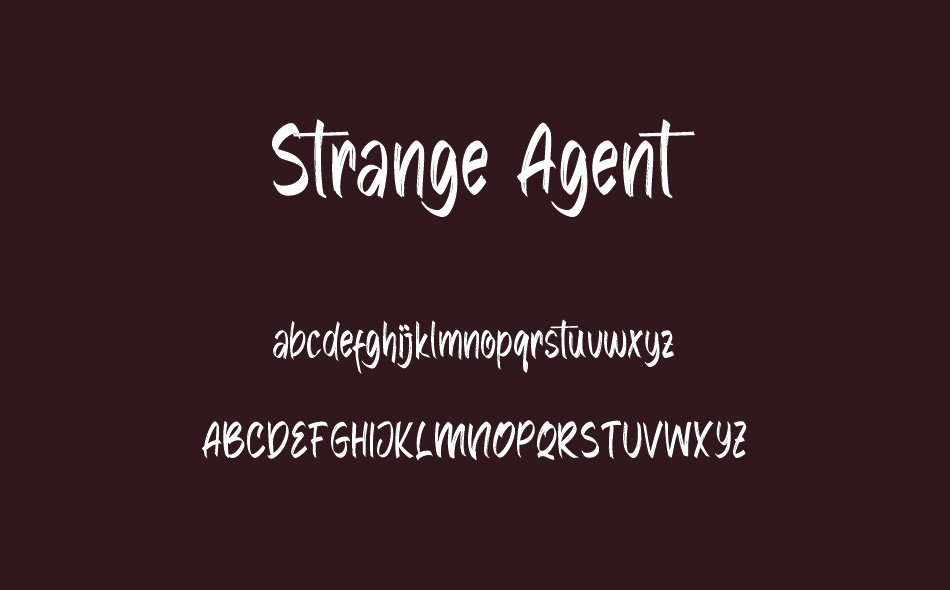 Strange Agent font