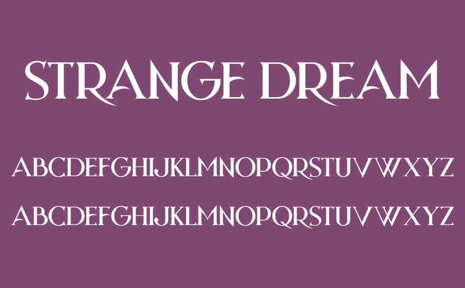 Strange Dreams font