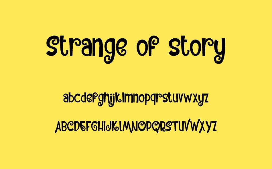 Strange of story font