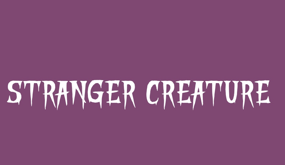 stranger-creature font big