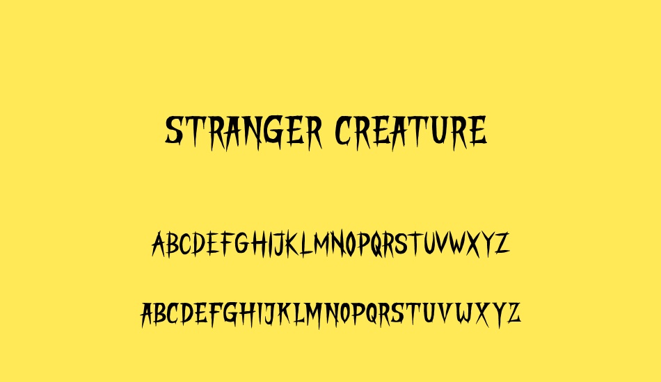 stranger-creature font