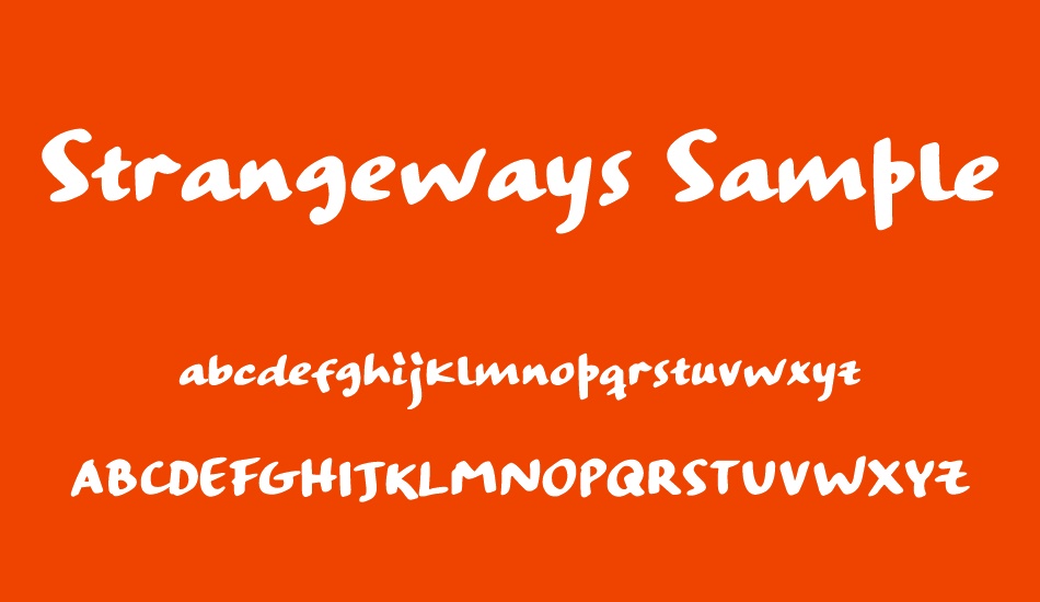 strangeways-sample font