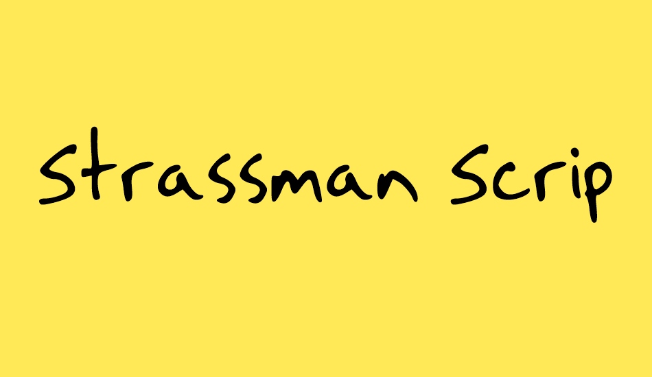 strassman-script font big