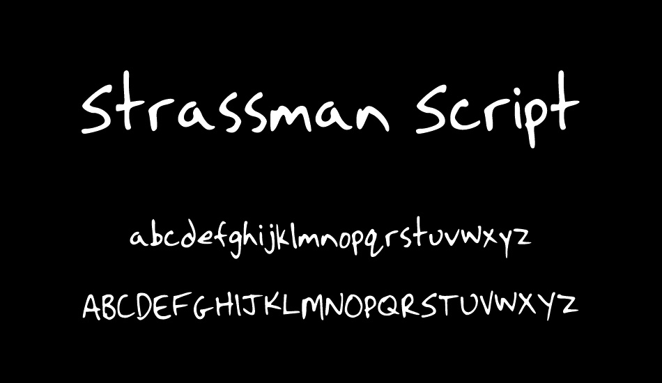 strassman-script font