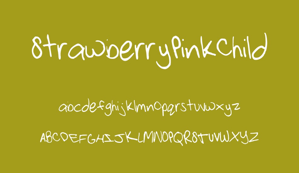 strawberrypinkchild font