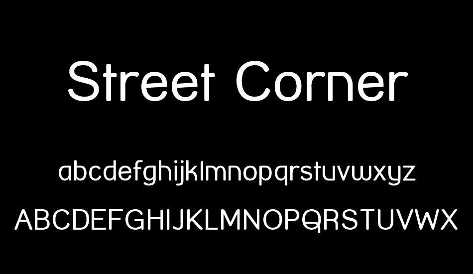 street-corner font