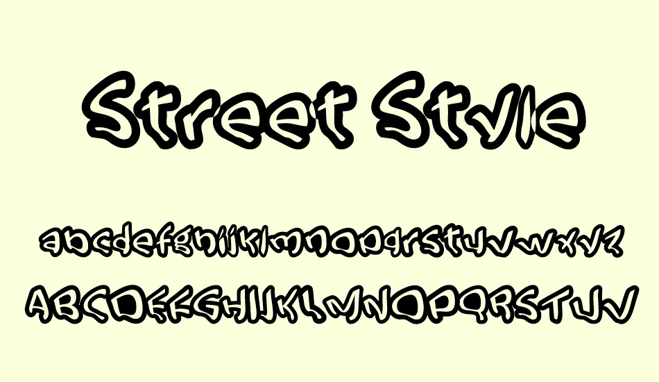 street-style font