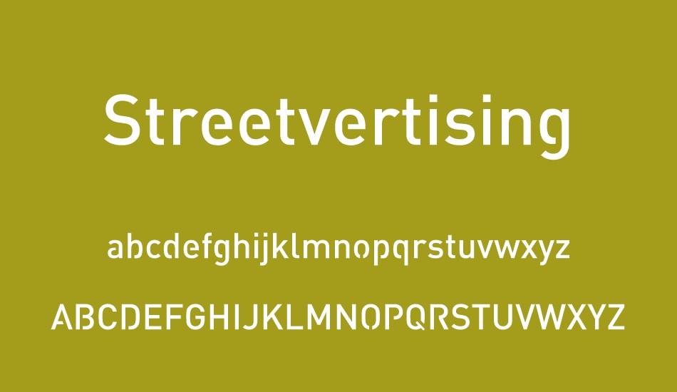 streetvertising font