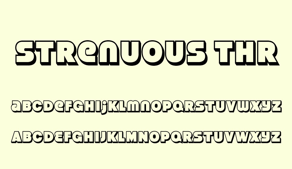 strenuous-three-d font