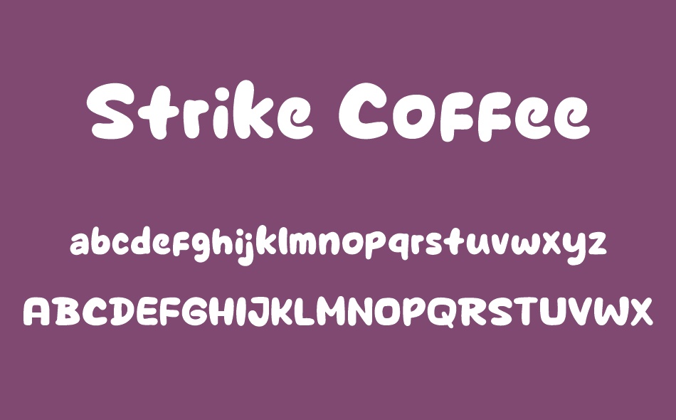 Strike Coffee font