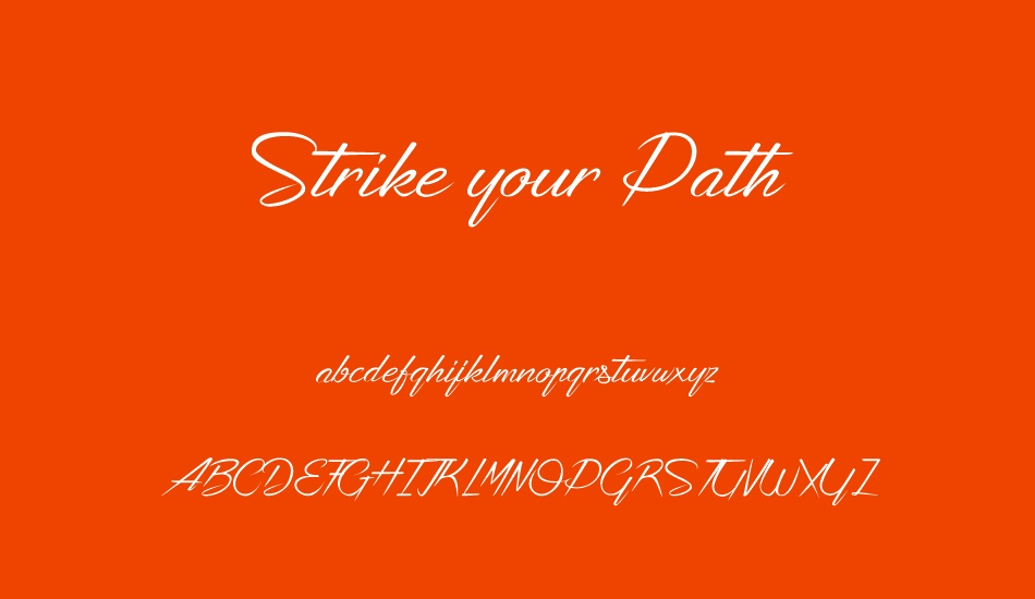 strike-your-path font
