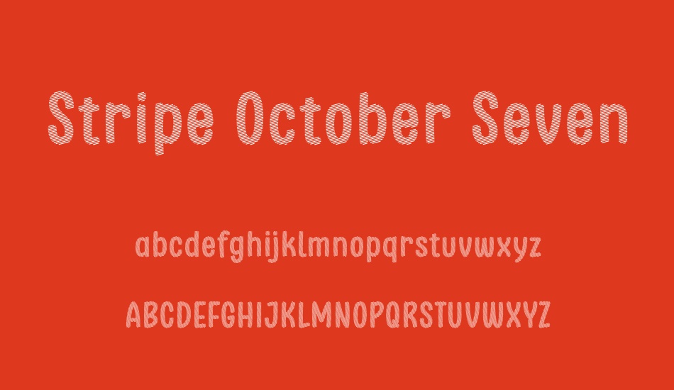 stripe-october-seven font
