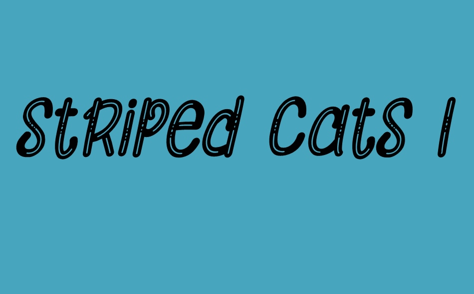 Striped Cats font big