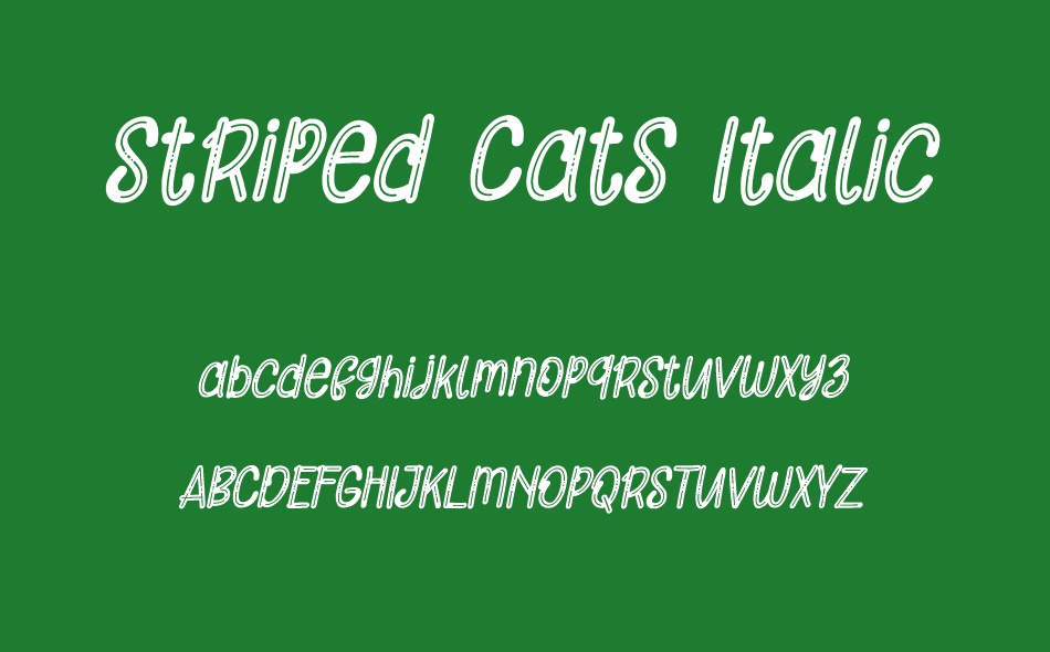 Striped Cats font