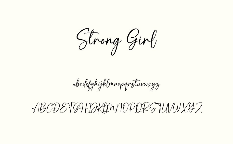 Strong Girl font