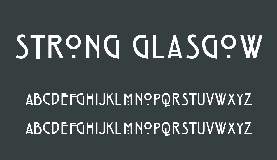 strong-glasgow font