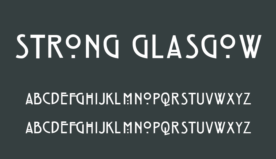 strong-glasgow font