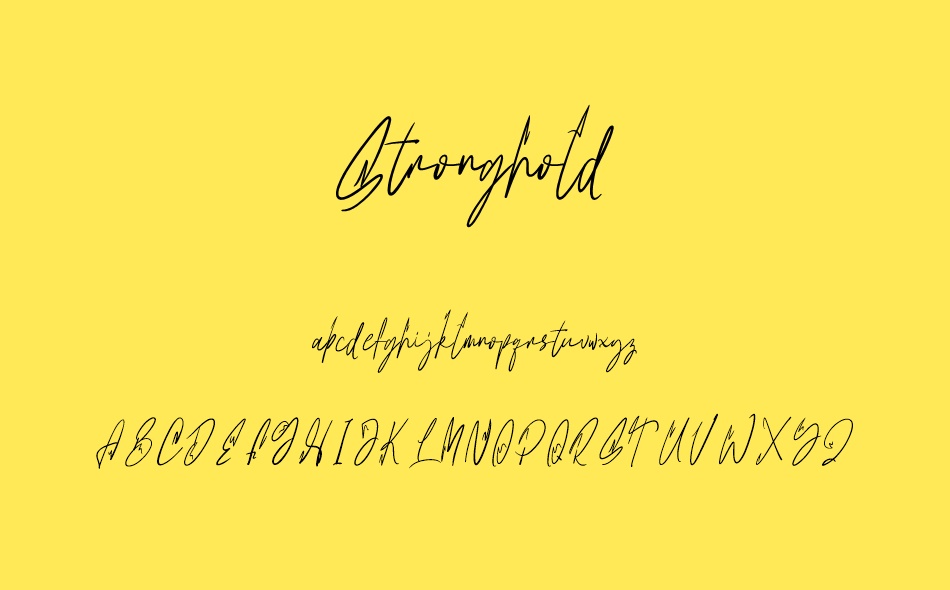 Stronghold font