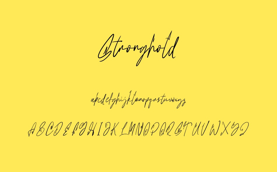 Stronghold font