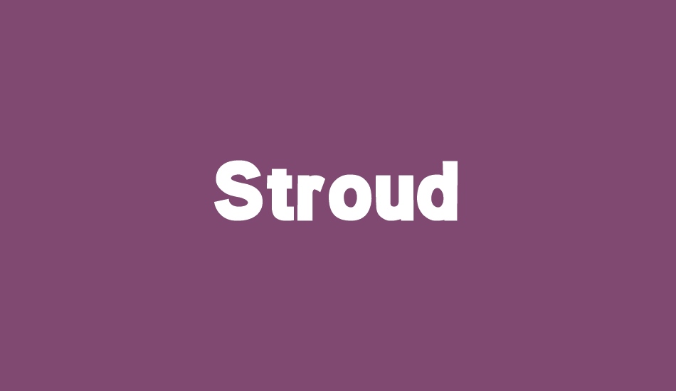 stroud font big