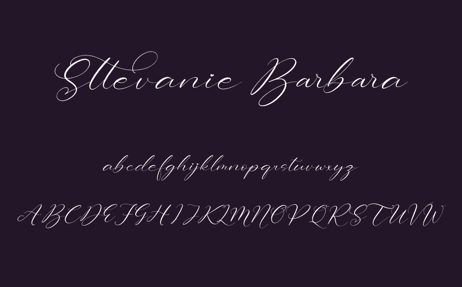 Sttevanie Barbara font