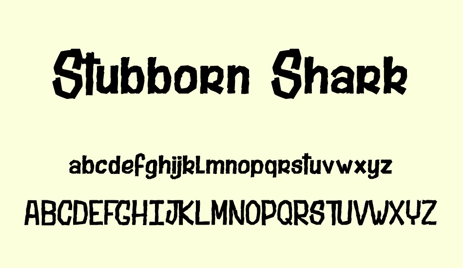 stubborn-shark font