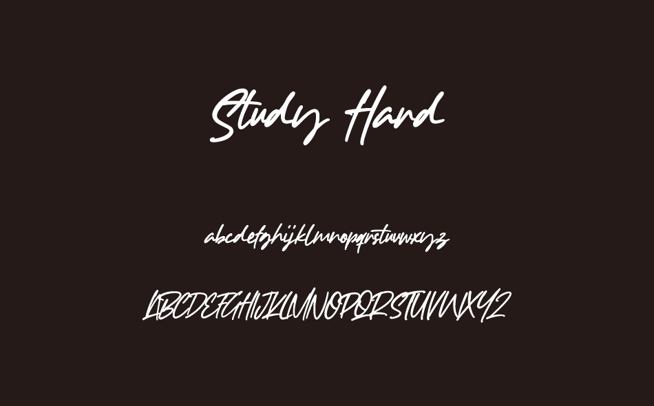 Study Hard font