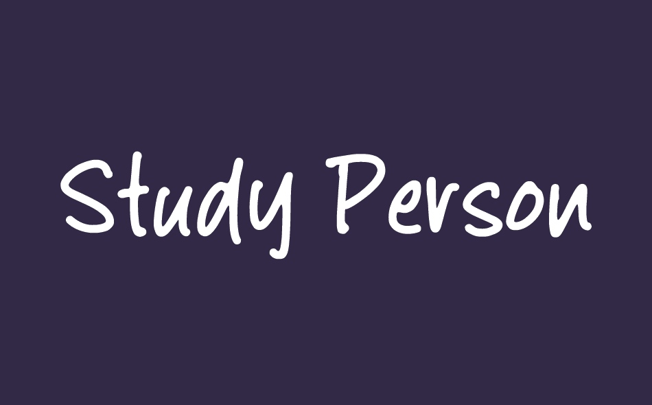 Study Person font big