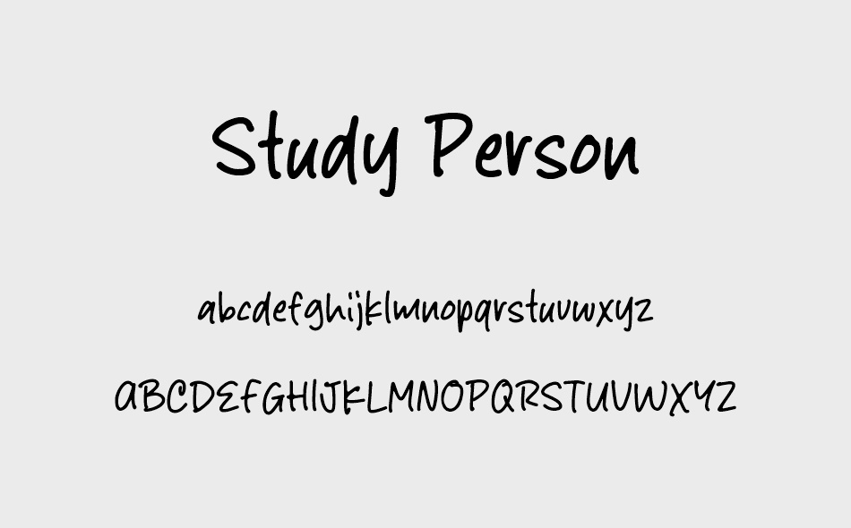 Study Person font