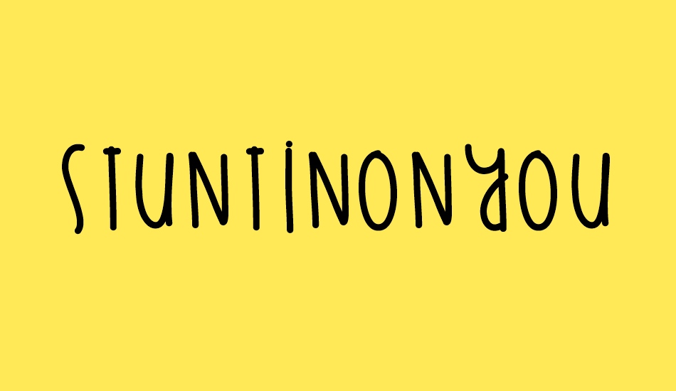 stuntinonyou font big