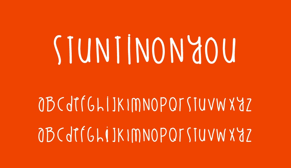 stuntinonyou font