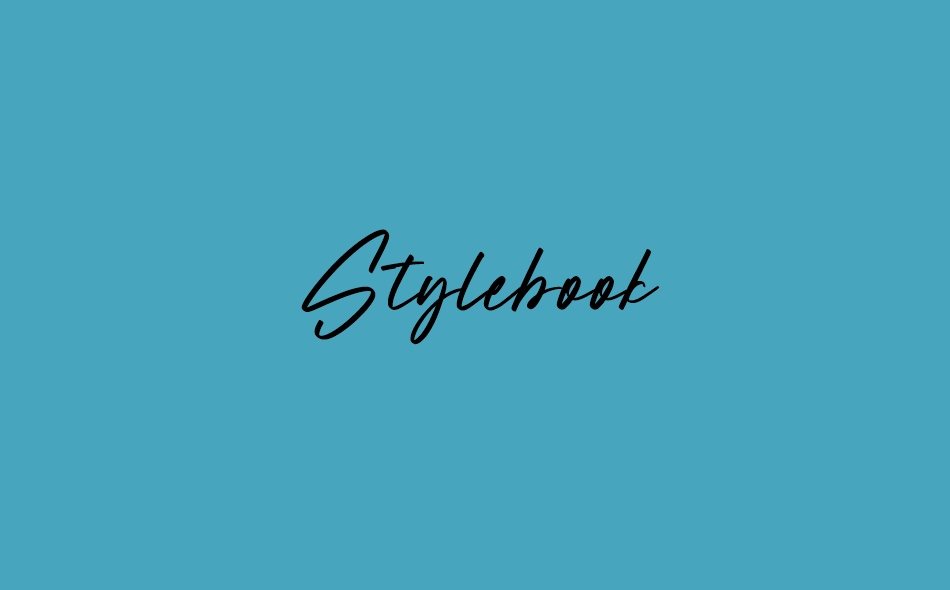 Stylebook font big
