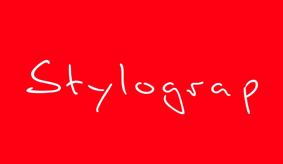stylograph font big