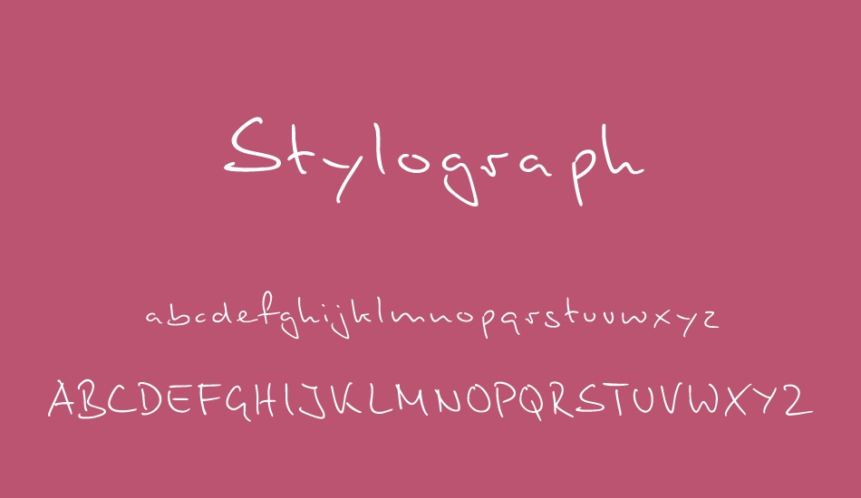stylograph font