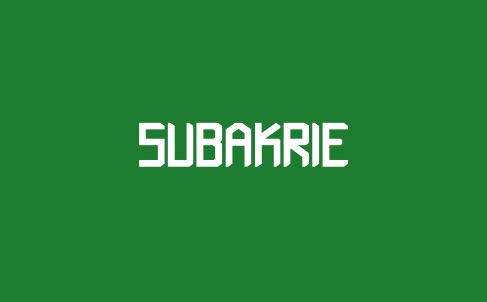 Subakrie font big