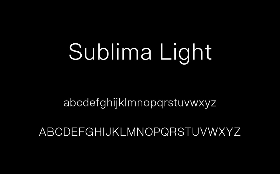 Sublima font