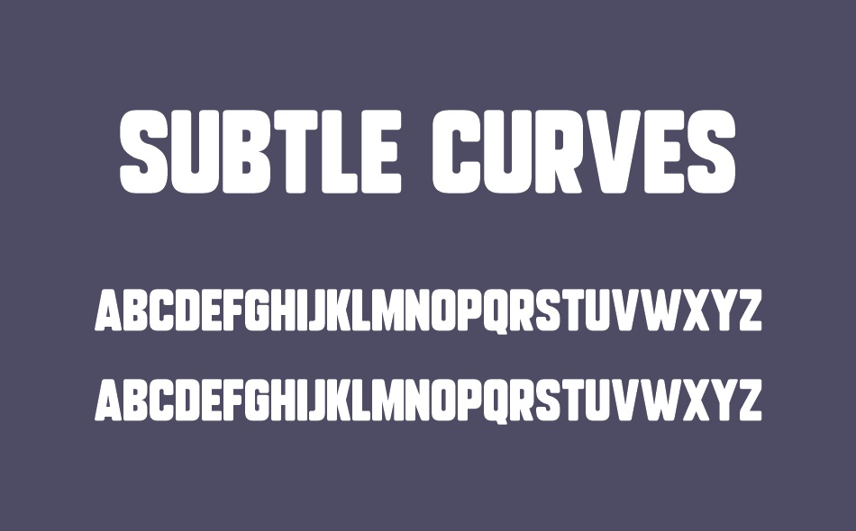 Subtle Curves font